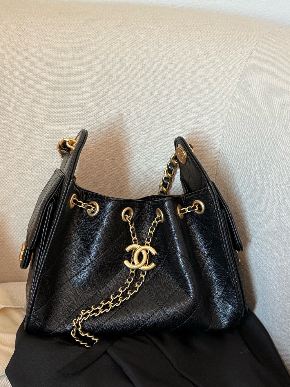 CHANEL vintage black bag vip